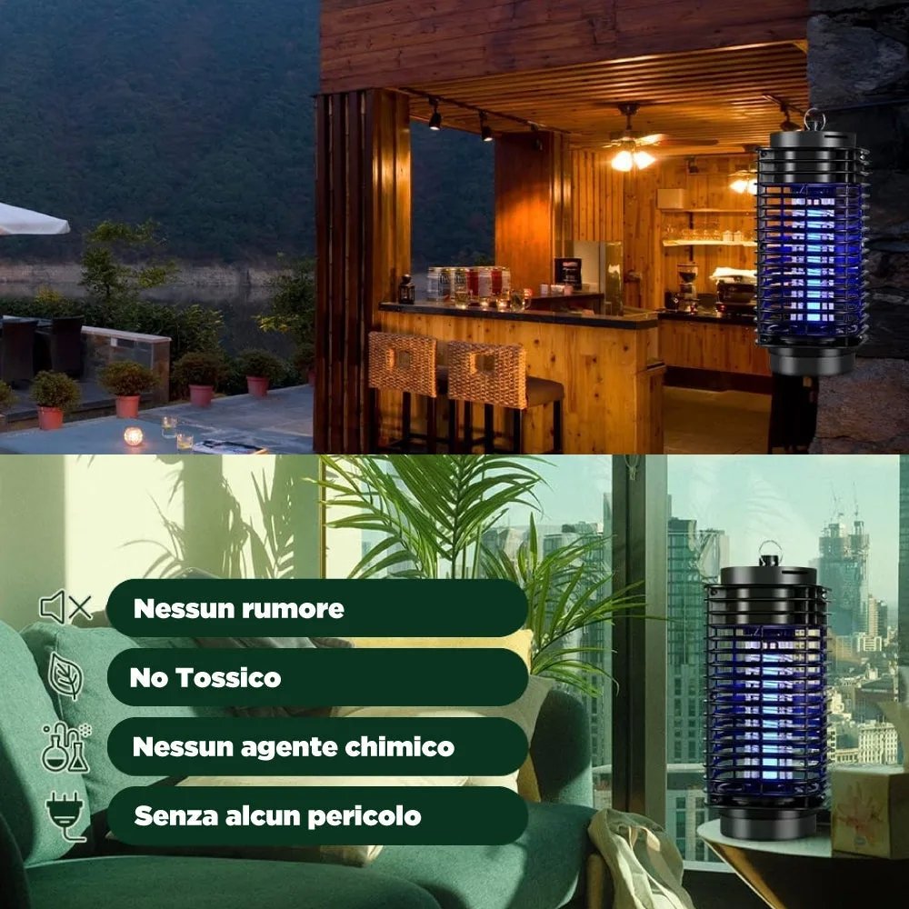 Lampada Led UV Antizanzare per Uso Interno ed Esterno