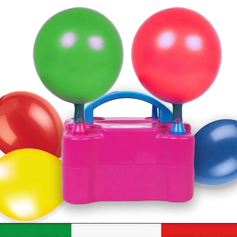 Macchina Elettrica Gonfia Palloncini Doppia Uscita 600W