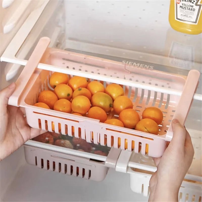 Organizer Frigo 4 Cassetti Regolabili in Plastica Alimentare
