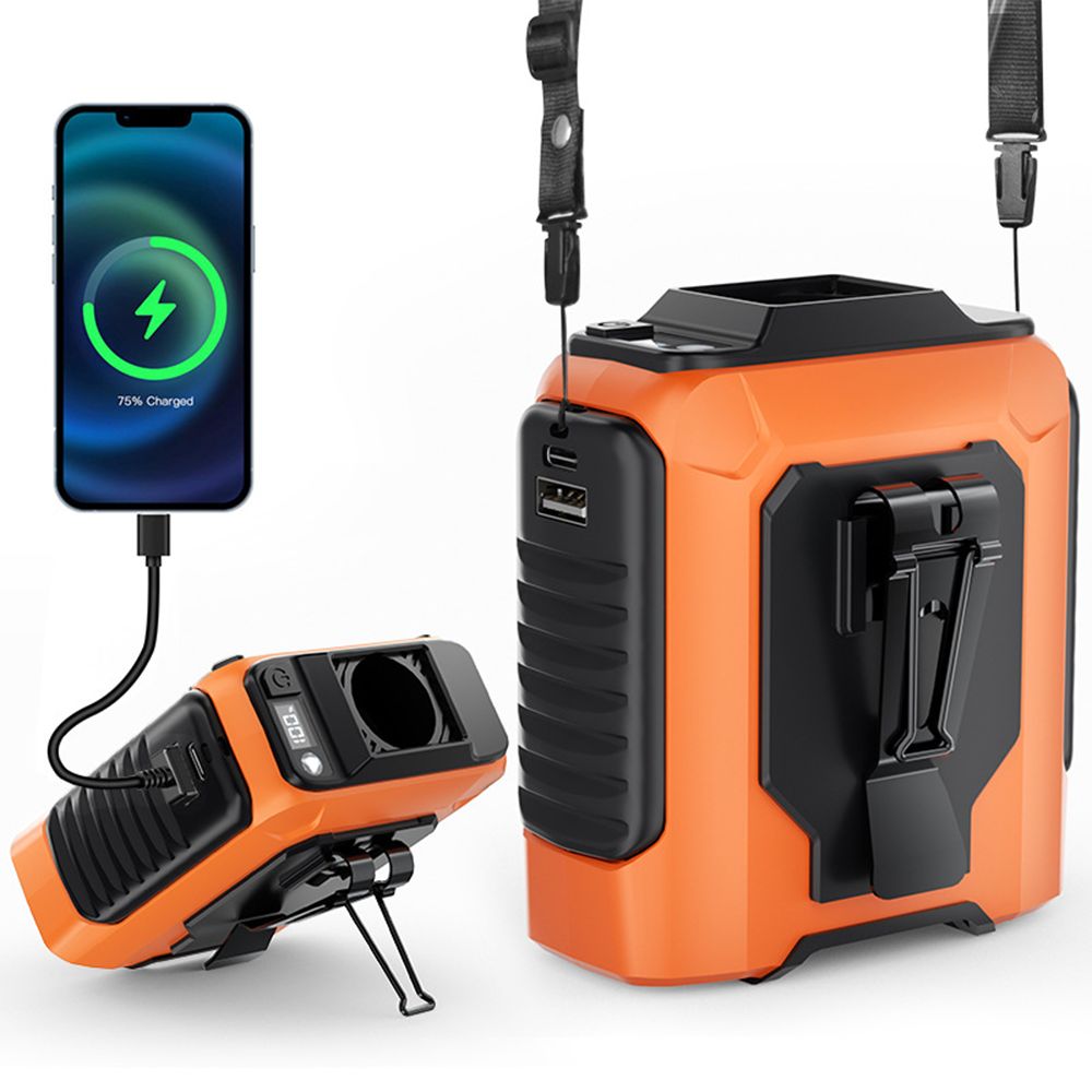 Ventilatore Portatile Multifunzionale 5 in 1 con Clip, Collo, Tavolo e Torcia LED Air Go – Batteria 5000mAh Ricaricabile