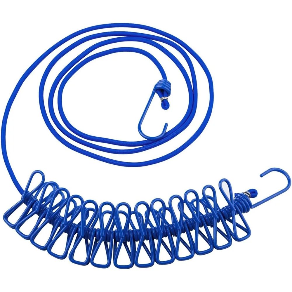 Filo Stendibiancheria Portatile 180 cm con 12 Mollette