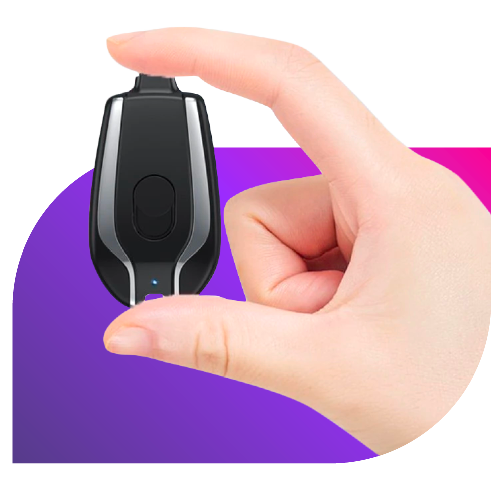 Power Clip Mini Power Bank Portachiavi Ricaricabile
