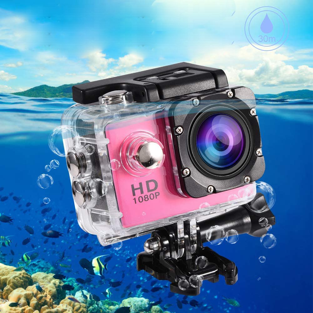 Action Camera Sportiva HD con Schermo Integrato