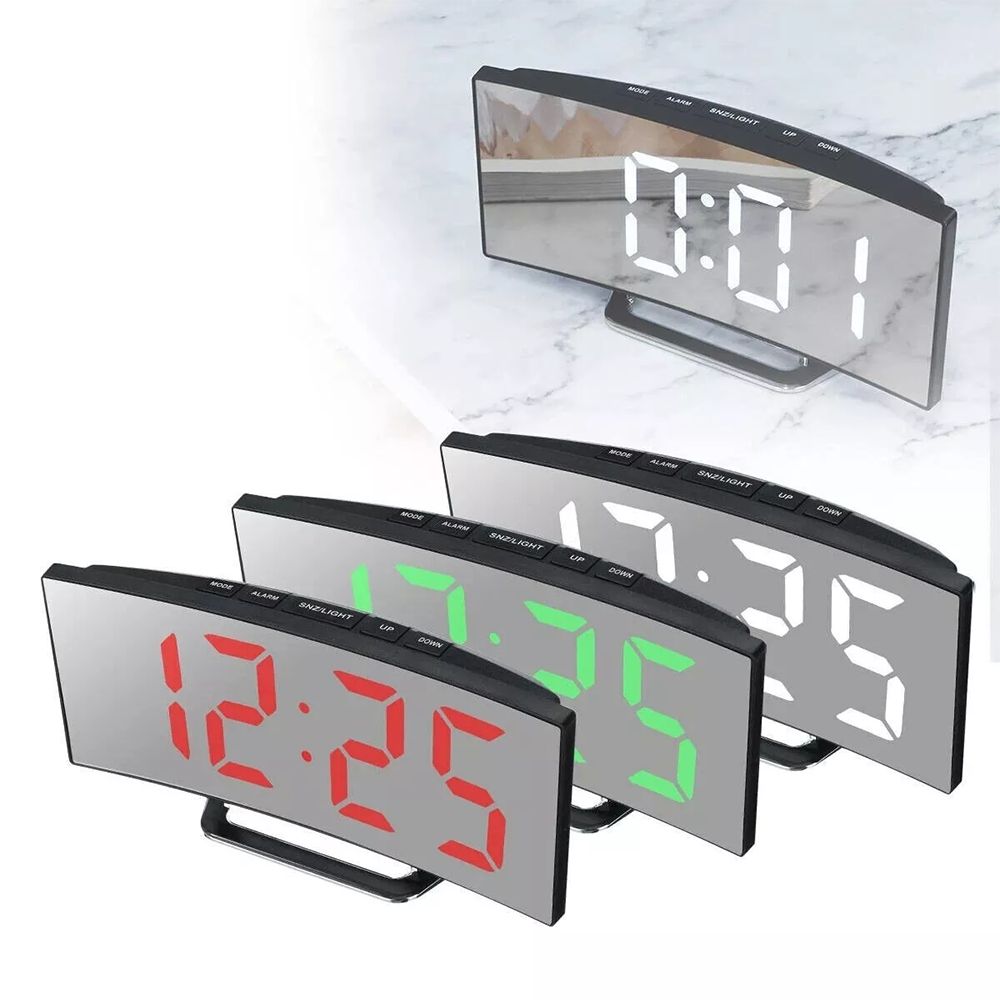 Orologio Digitale Multifunzionale con Display LED Curvo