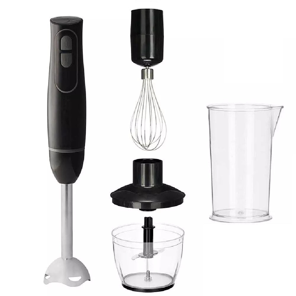 Frullatore a Immersione 3in1 – 1000W Potente con Tritatutto, Frusta e Brocca Graduata