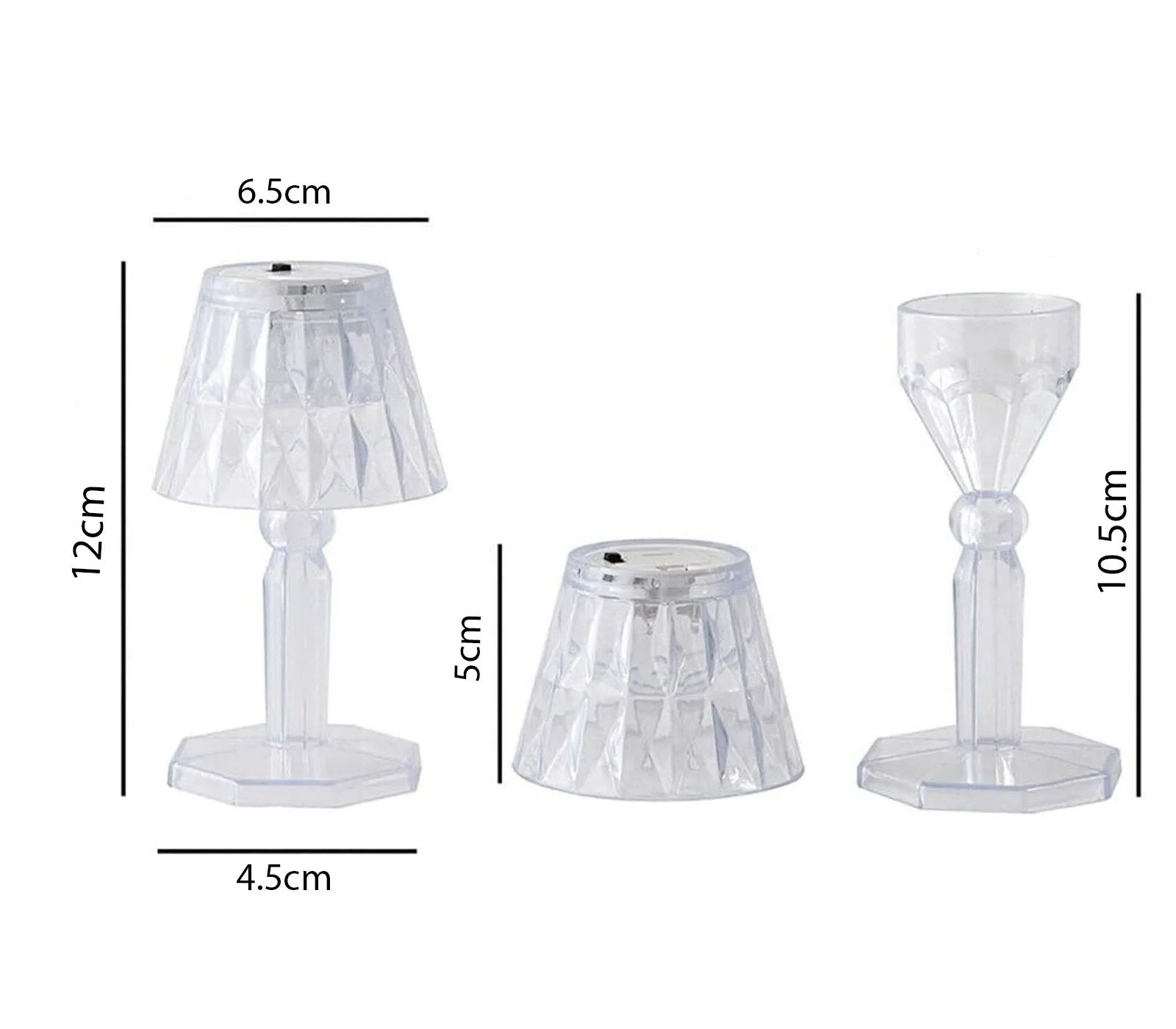 Mini Lampada Cristallo Senza Fili
