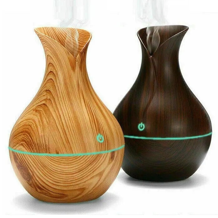 Diffusore Aromi Ultrasuoni Effetto Legno con LED