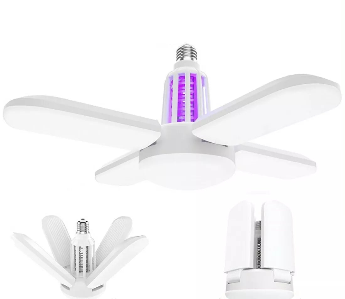 Lampadina Pieghevole UV Antizanzare con Attacco E27