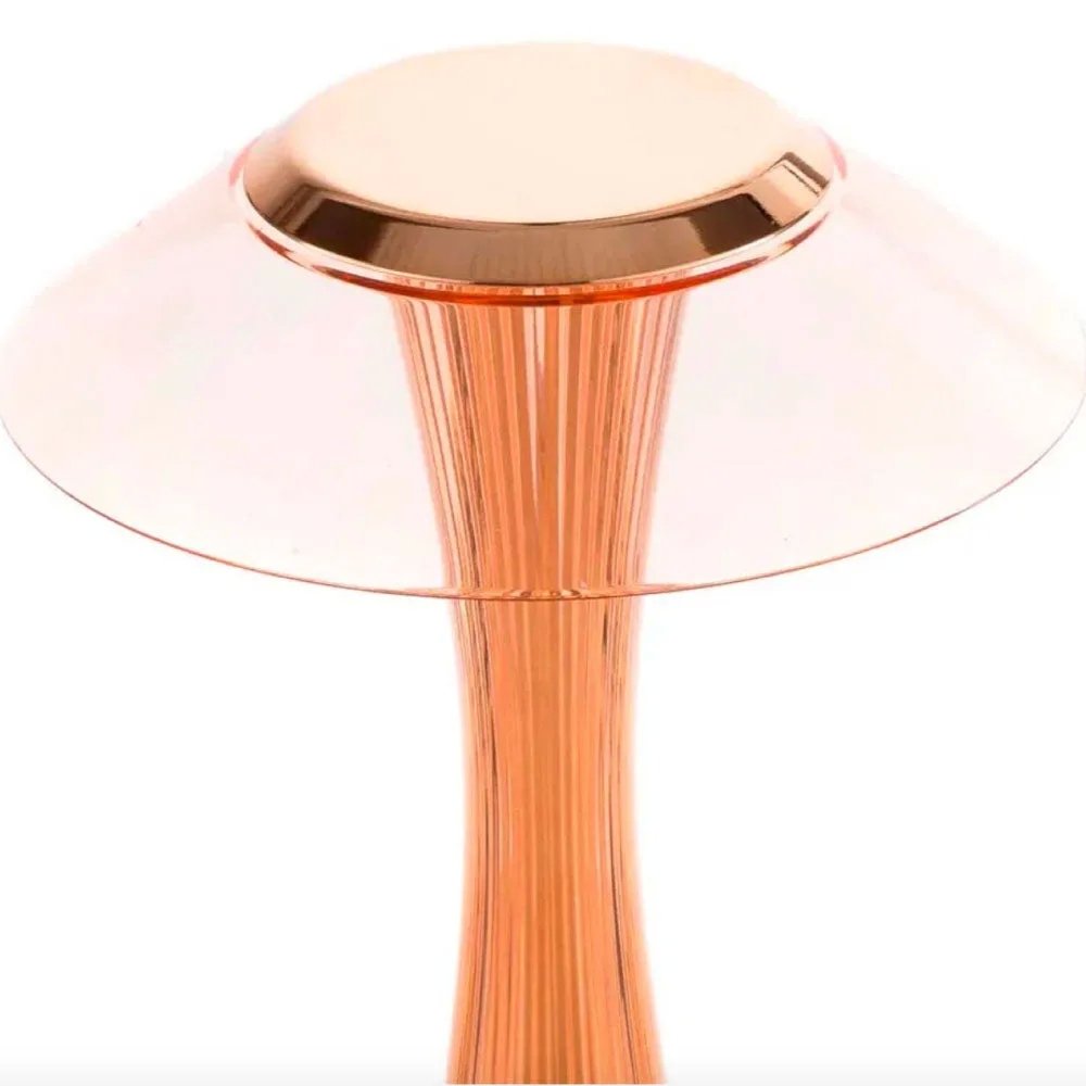Lampada Touch Ricaricabile in Rame con 3 Temperature di Colore