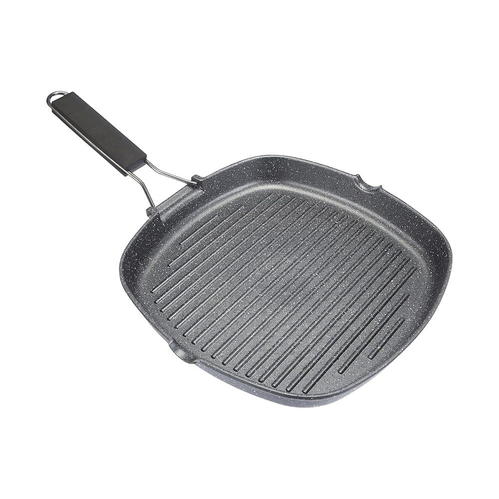 Bistecchiera Grill Pieghevole in Alluminio con Manico Salvaspazio