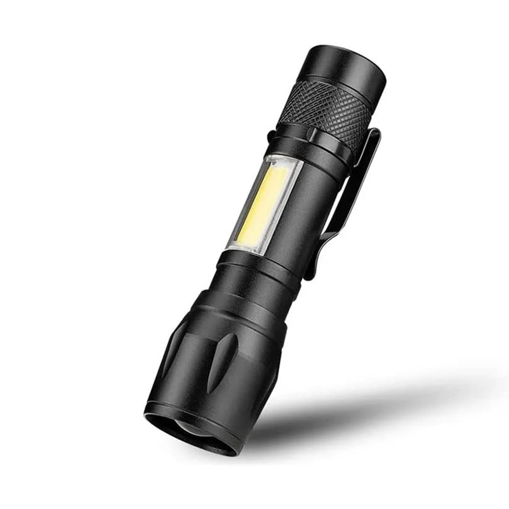 Torcia LED Tascabile Potente Impermeabile con Ricarica USB e 3 Modalità di Luce