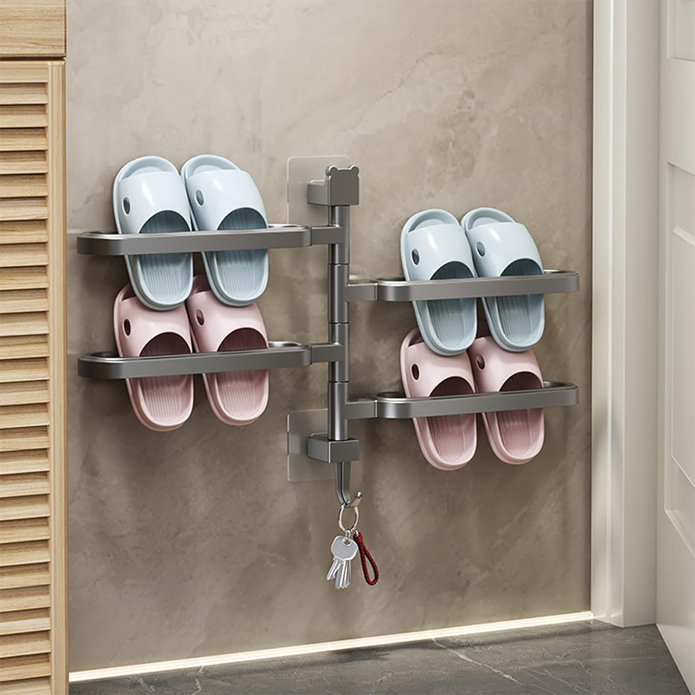 Portasciugamani Multiuso da Parete Senza Fori in ABS Impermeabile