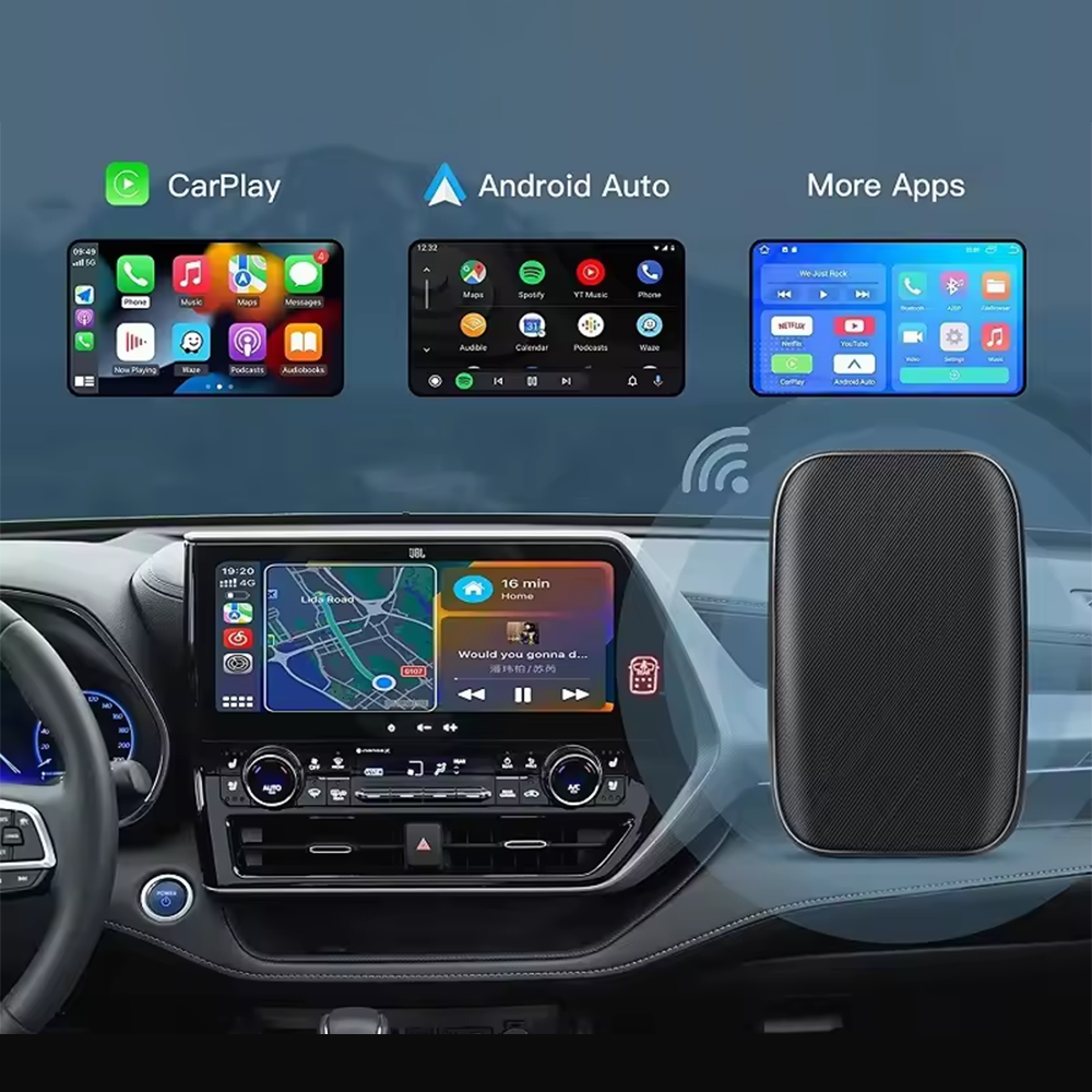 Adattatore Wireless CarPlay Android Auto Supporto App Streaming e Navigazione