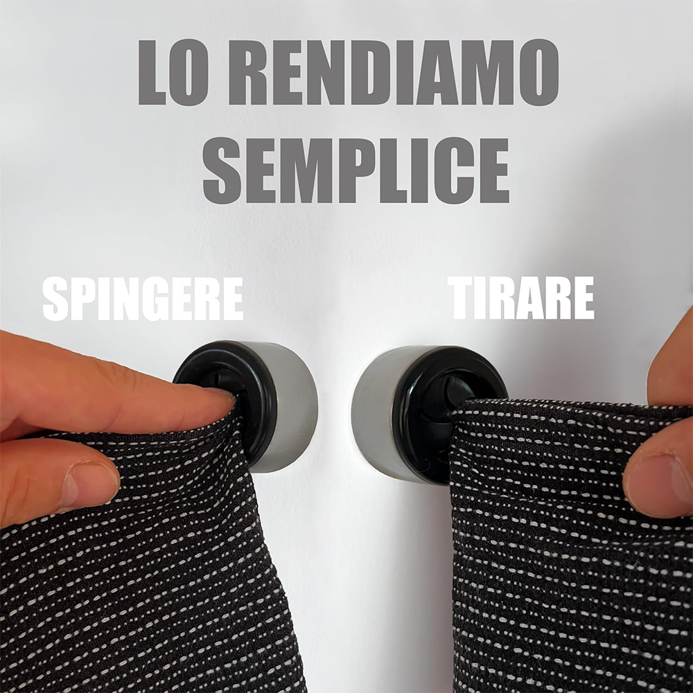 Portasciugamani Autoadesivo Cromato Senza Fori – Set 4 Pezzi