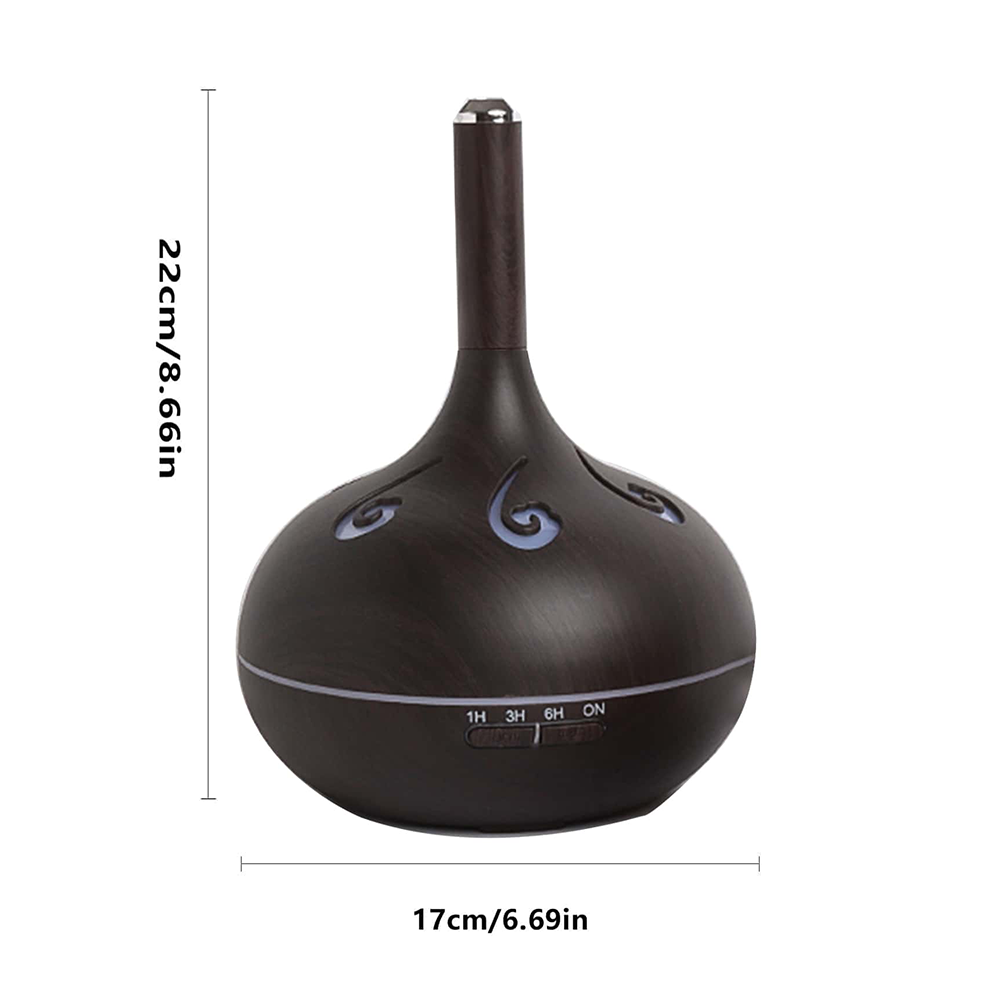 Diffusore di Aromi a Ultrasuoni con Design in Legno e LED