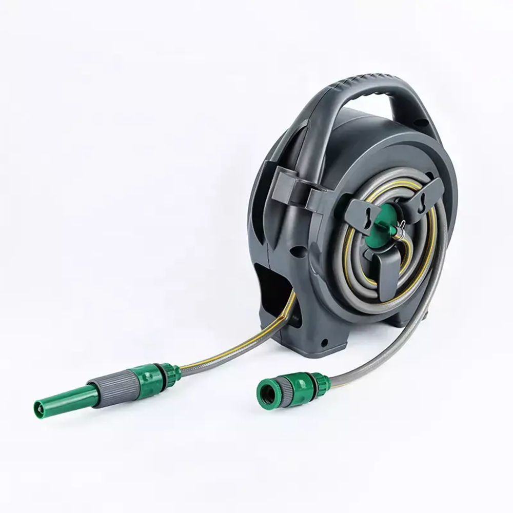 Avvolgitubo Giardino e Lavaggio Auto 12m con Tubo in PVC Flessibile
