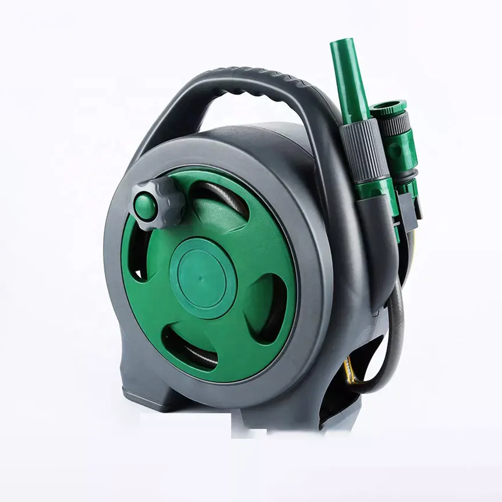 Avvolgitubo Giardino e Lavaggio Auto 12m con Tubo in PVC Flessibile