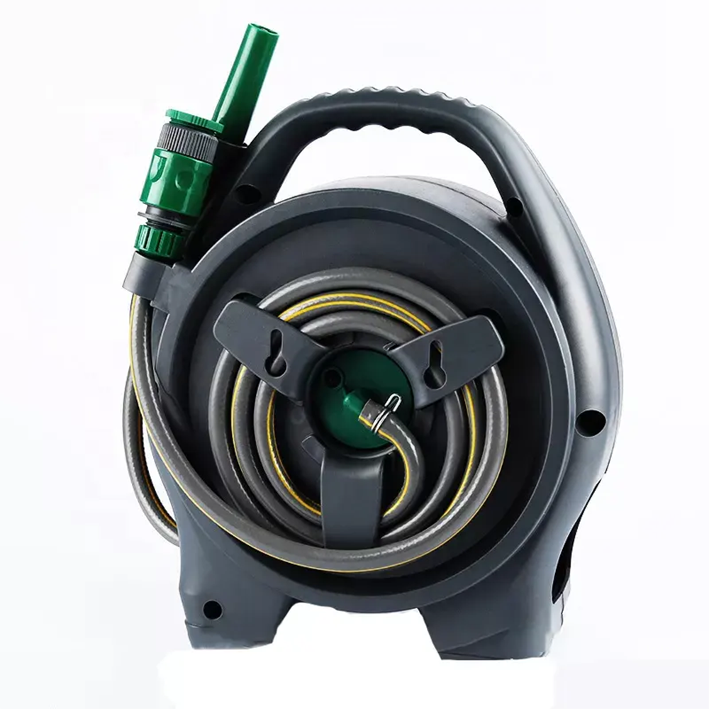 Avvolgitubo Giardino e Lavaggio Auto 12m con Tubo in PVC Flessibile