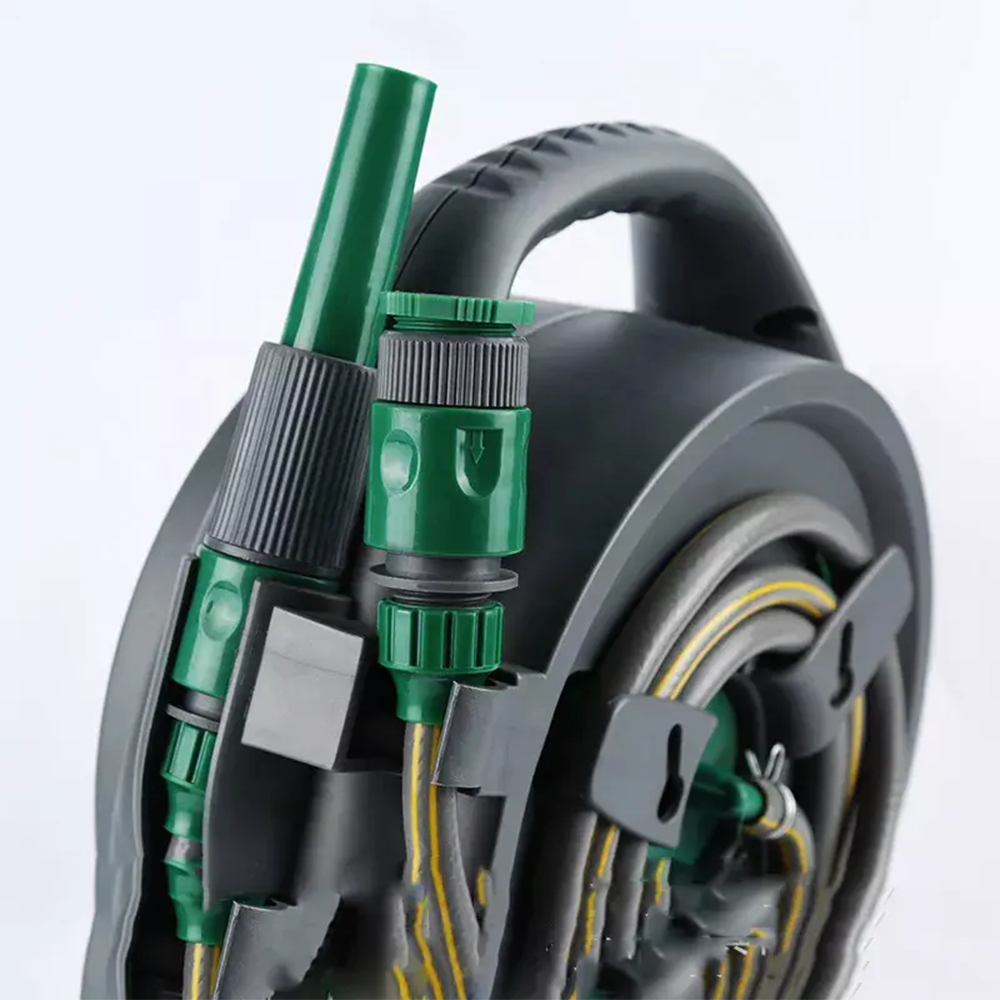 Avvolgitubo Giardino e Lavaggio Auto 12m con Tubo in PVC Flessibile