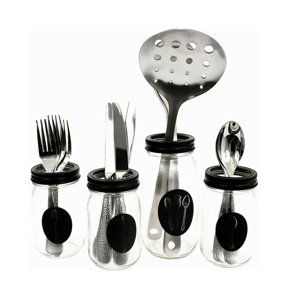 Barattoli Porta Utensili da Cucina in Vetro