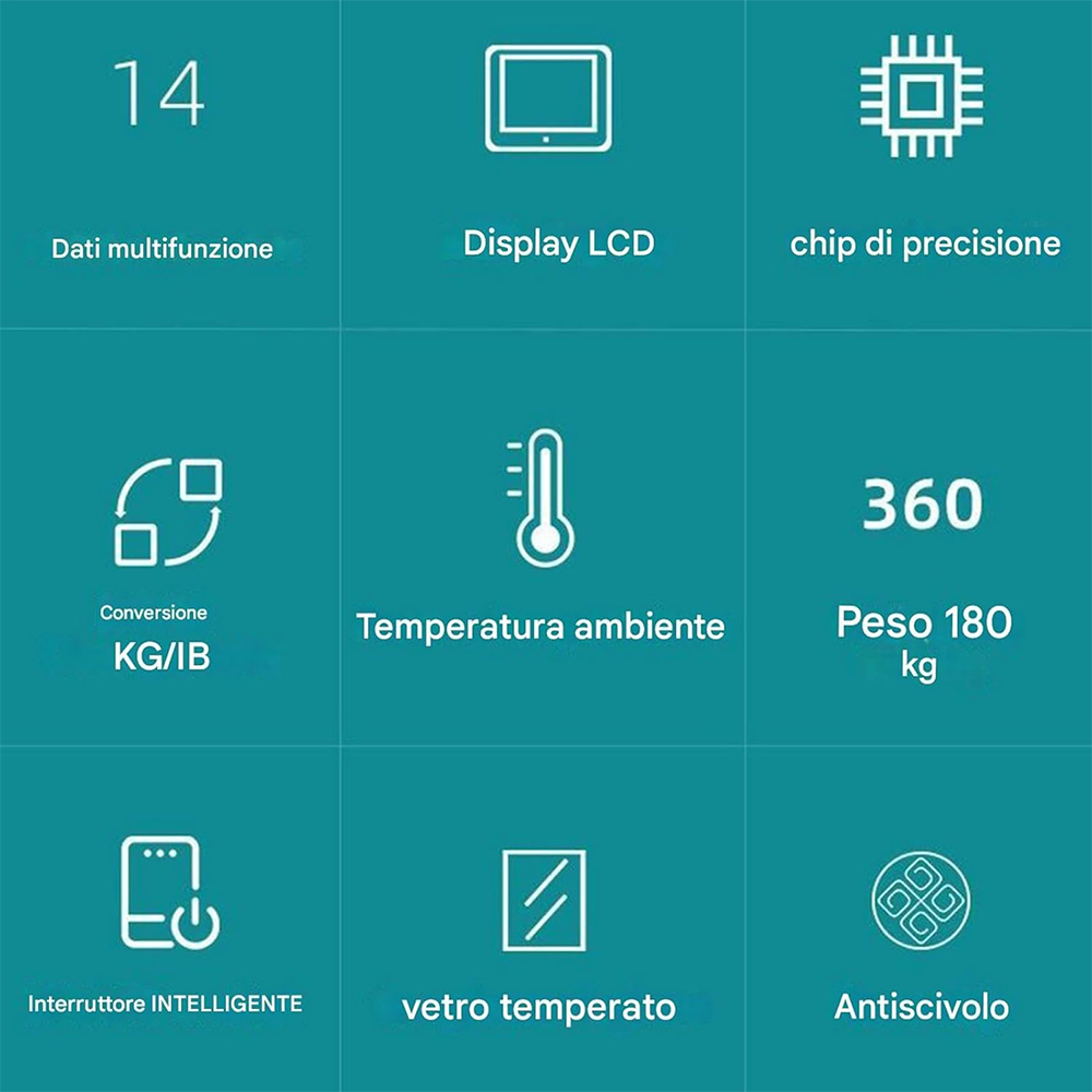 Bilancia Intelligente Wifi Digitale Per Peso Grasso Corporeo