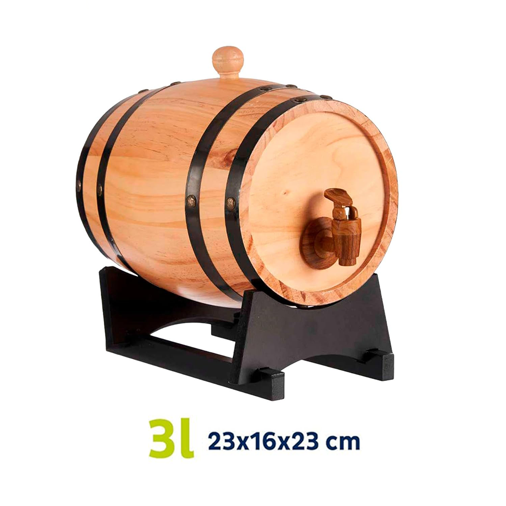 Botte in Legno 3 Litri con Rubinetto