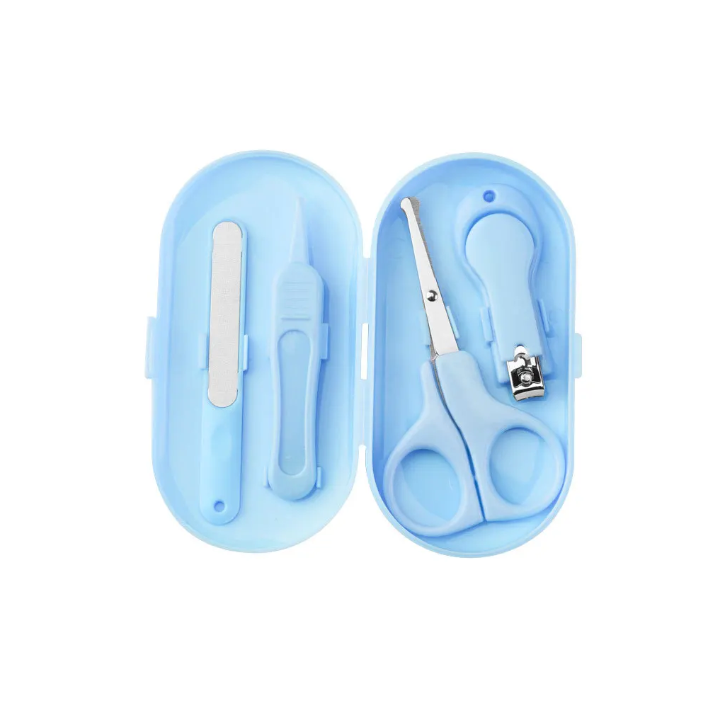 Cura Unghie Neonato 4in1 – Forbicine Sicure, Lima, Pinzetta e Tagliaunghie Neonati