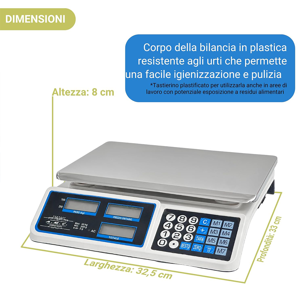 Bilancia Elettronica Professionale Pro Scale 40kg