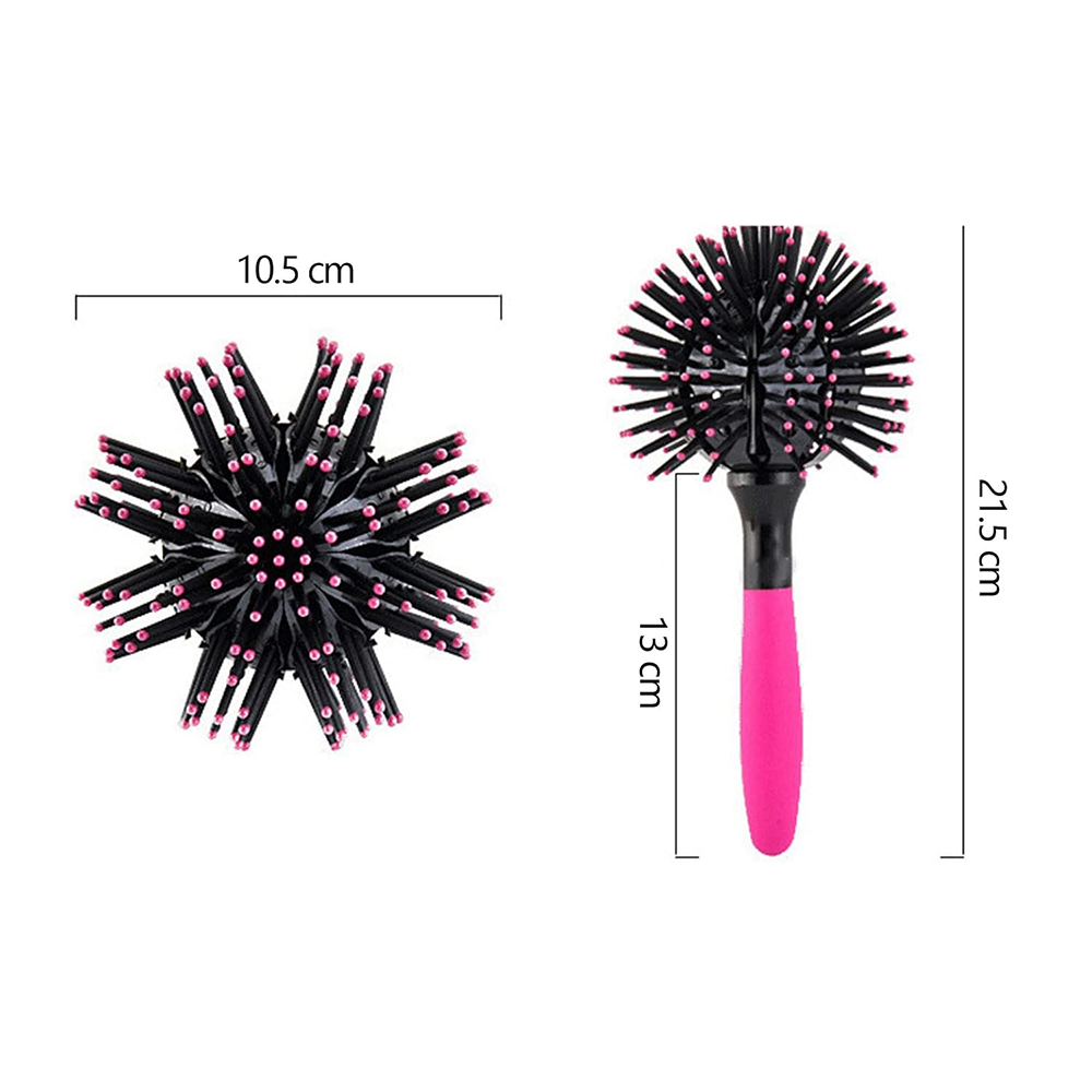 Spazzola Tonda 3D per Capelli Morbidi, Lucenti e Senza Nodi