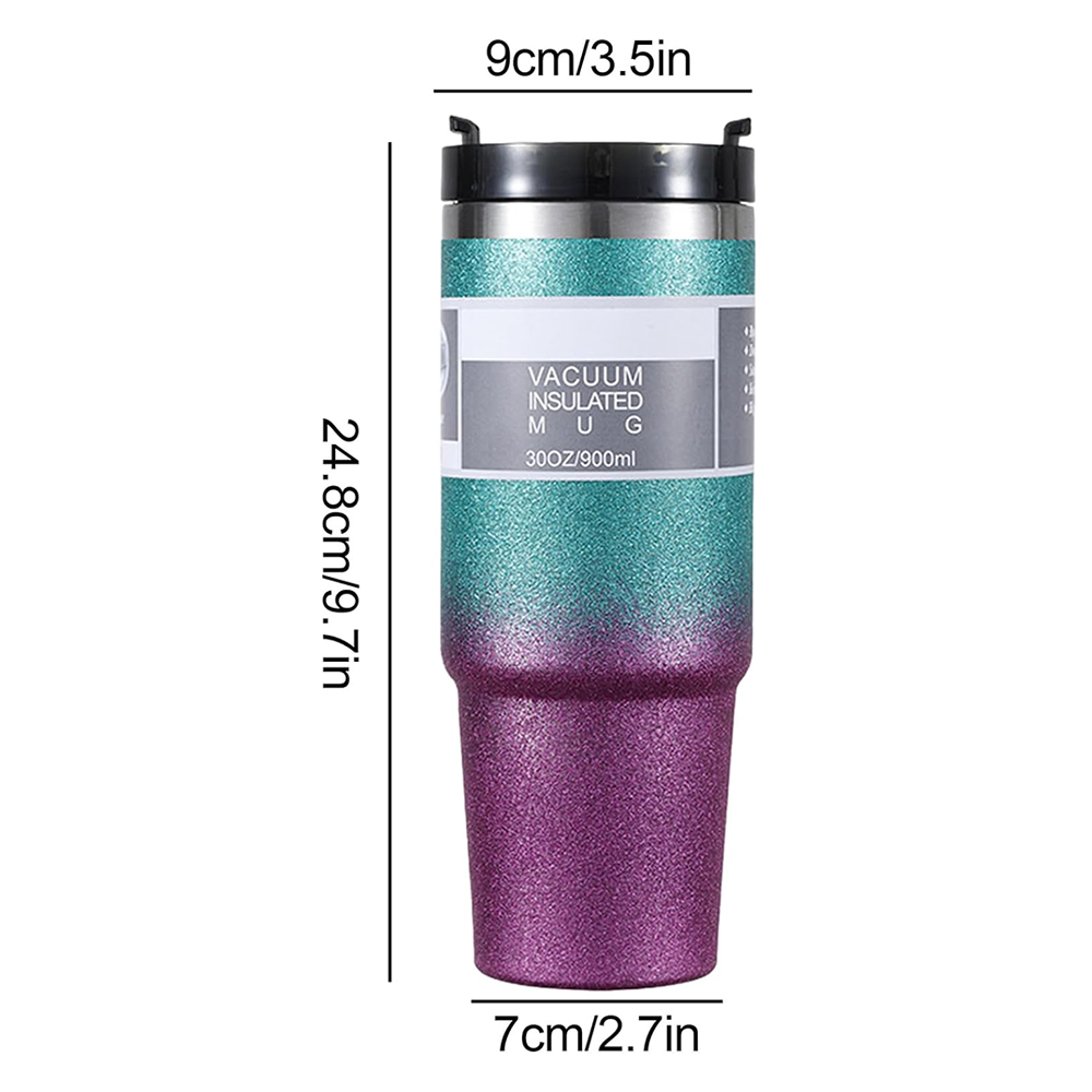 ThermoSip - Borraccia Termica 900ml con Cannuccia in Acciaio Inox