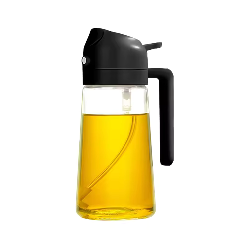 Bottiglia Olio con Spruzzino 2 in 1 – Controllo Preciso per Cottura Sana e Senza Sprechi