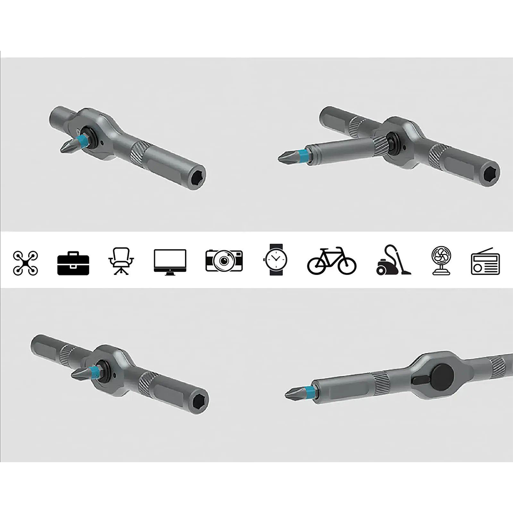 Set Cacciaviti Professionali 24 Punte con Chiave a Cricchetto Ergonomica