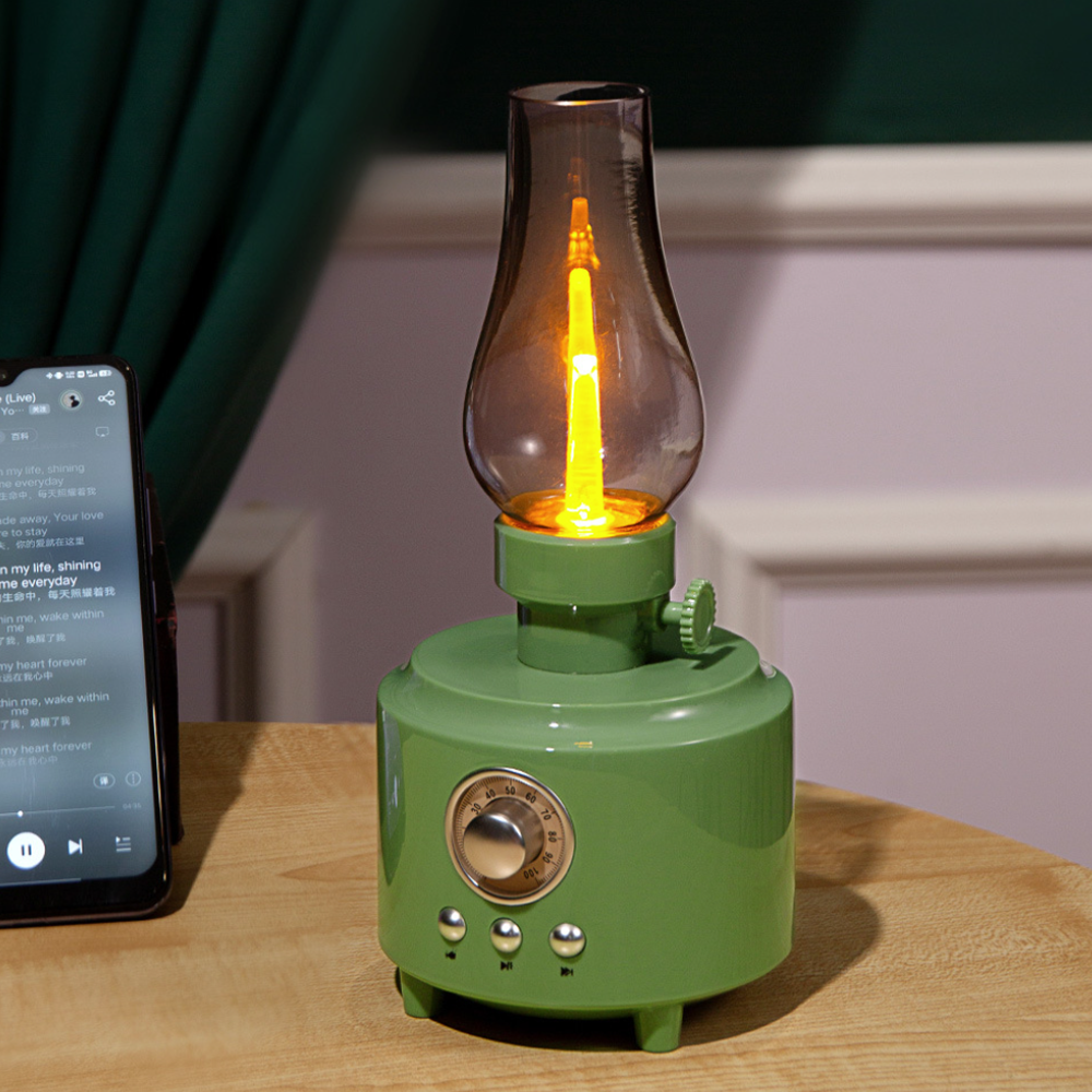 Lampada LED Retrò con Cassa Bluetooth 5W Portatile