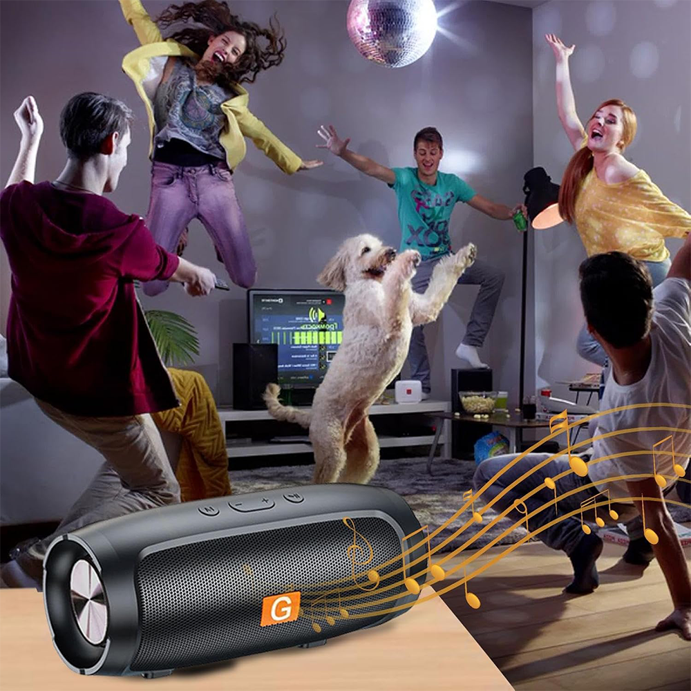 Speaker Bluetooth Portatile 360° Audio Immersivo per Viaggi e Feste