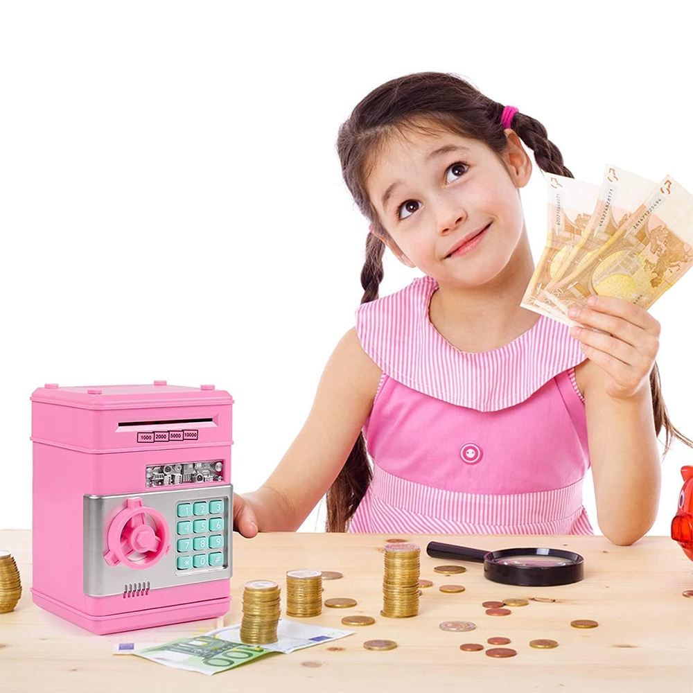 Salvadanaio Elettronico per Bambini con Password Sicura e Deposito Automatico Banconote