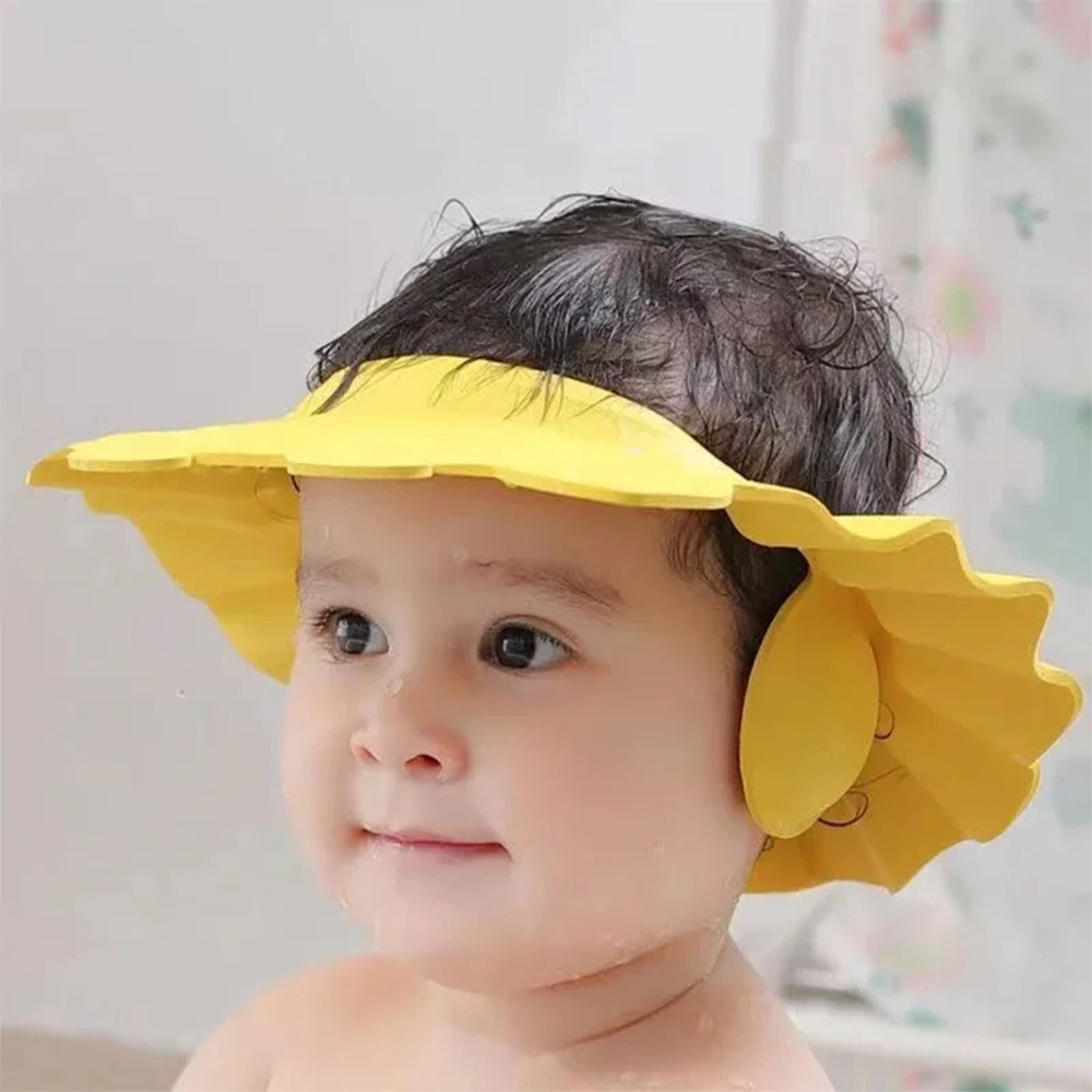 Cappellino Regolabile Protezione Bagnetto Bambini Occhi Orecchie Morbido Sicuro