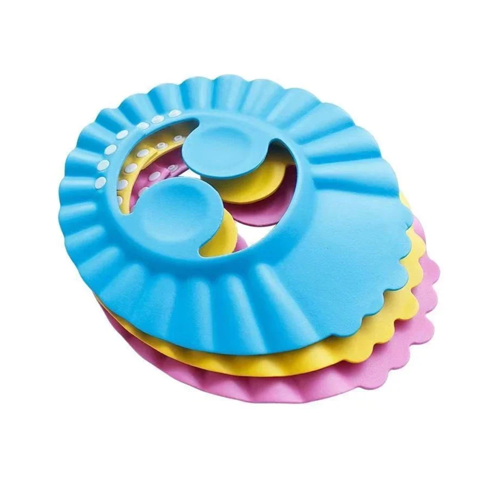 Cappellino Regolabile Protezione Bagnetto Bambini Occhi Orecchie Morbido Sicuro