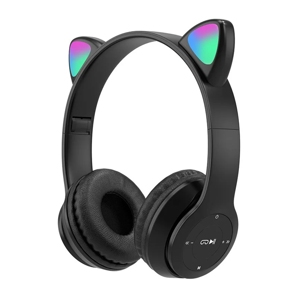 Cuffie Bluetooth con Orecchie da Gatto LED