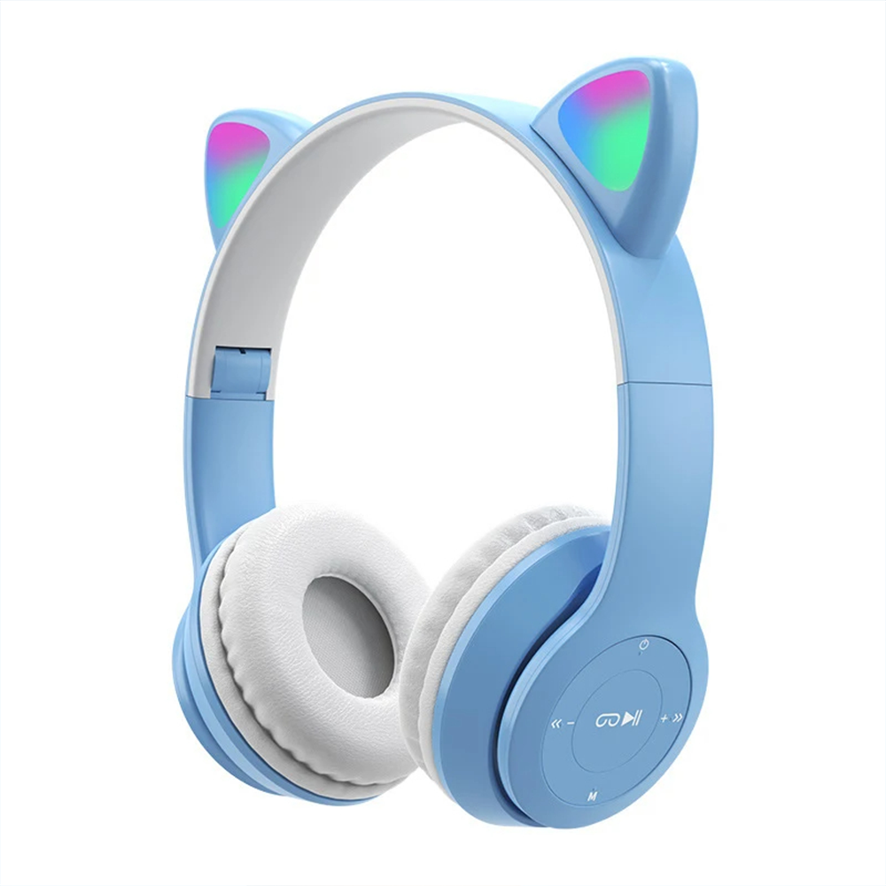 Cuffie Bluetooth con Orecchie da Gatto LED