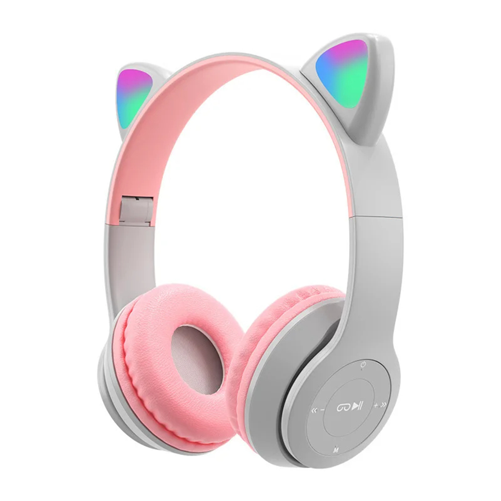 Cuffie Bluetooth con Orecchie da Gatto LED
