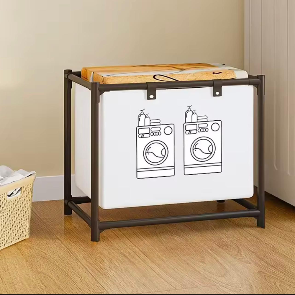 Cesto Porta Biancheria Multifunzione Pieghevole Tessuto Robusto Maniglie Rinforzate