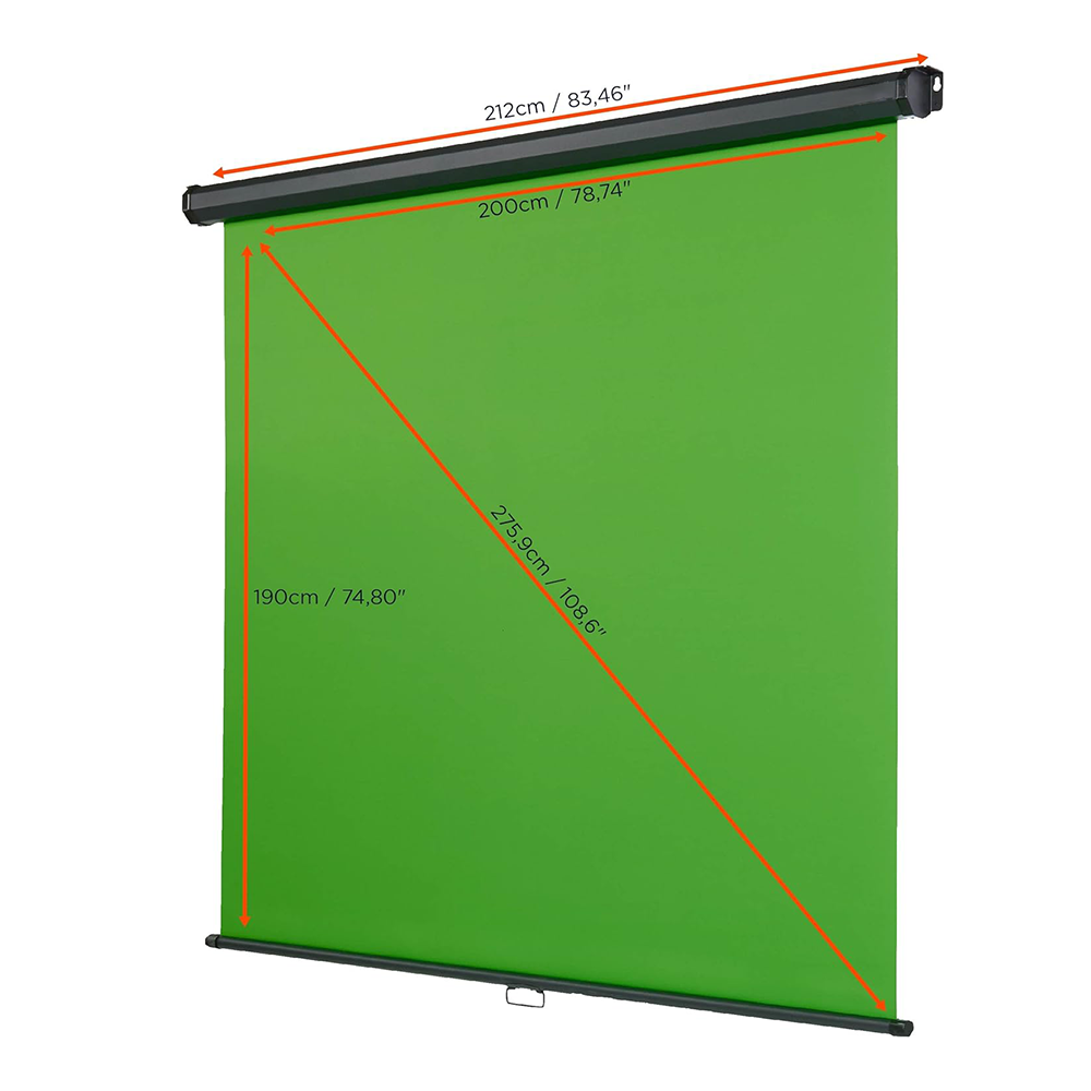 Green Screen 200x190 cm con Meccanismo Soft-Return