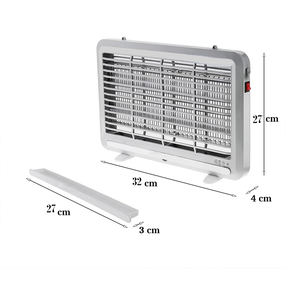 Zanzariera Elettrica da Interno ed Esterno  – Antizanzare Silenziosa con Cassetto Raccogli Insetti
