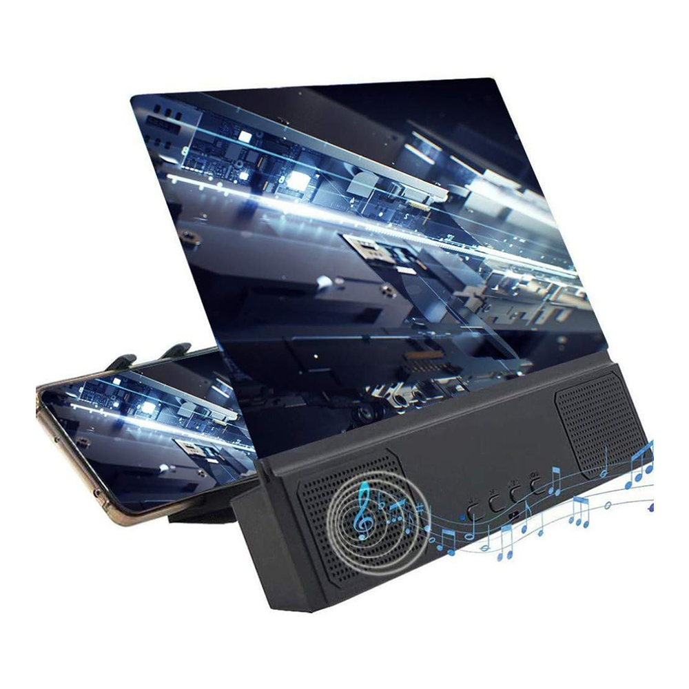 Proiettore Schermo Smartphone 12" HD con Lente Anti-Luce Blu e Speaker Bluetooth Integrato
