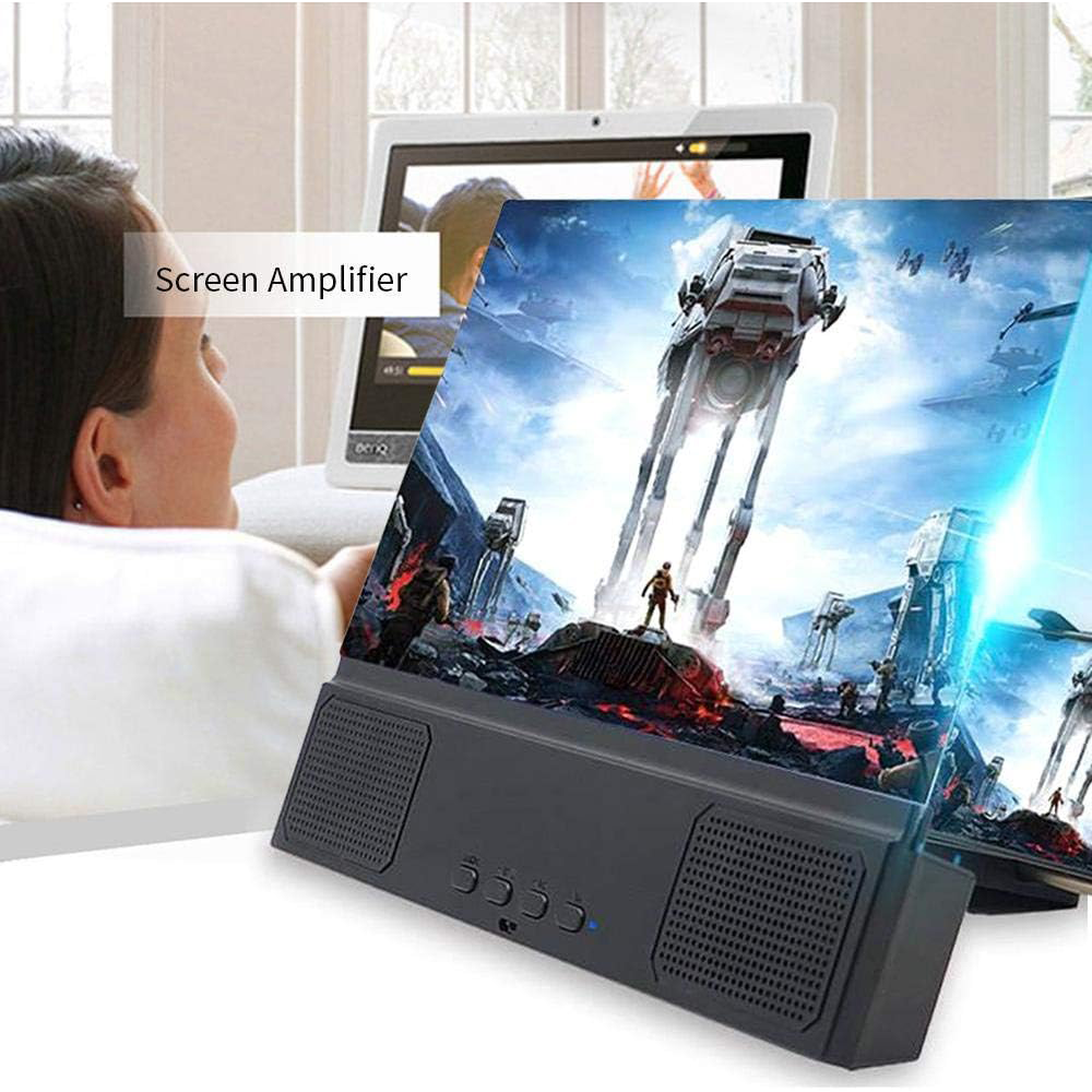 Proiettore Schermo Smartphone 12" HD con Lente Anti-Luce Blu e Speaker Bluetooth Integrato