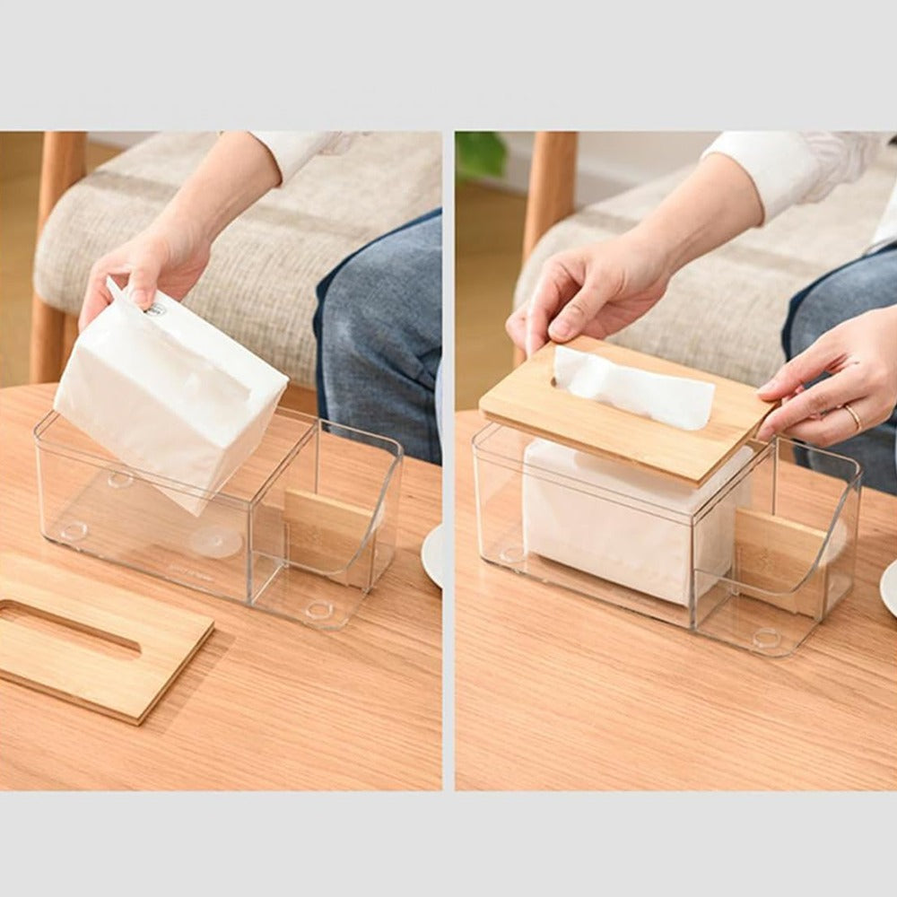 Porta Fazzoletti Moderno Elegante Bambù