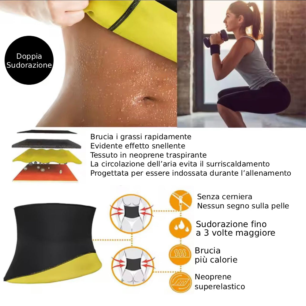 Fascia Addominale Elastica Unisex Termocompressiva