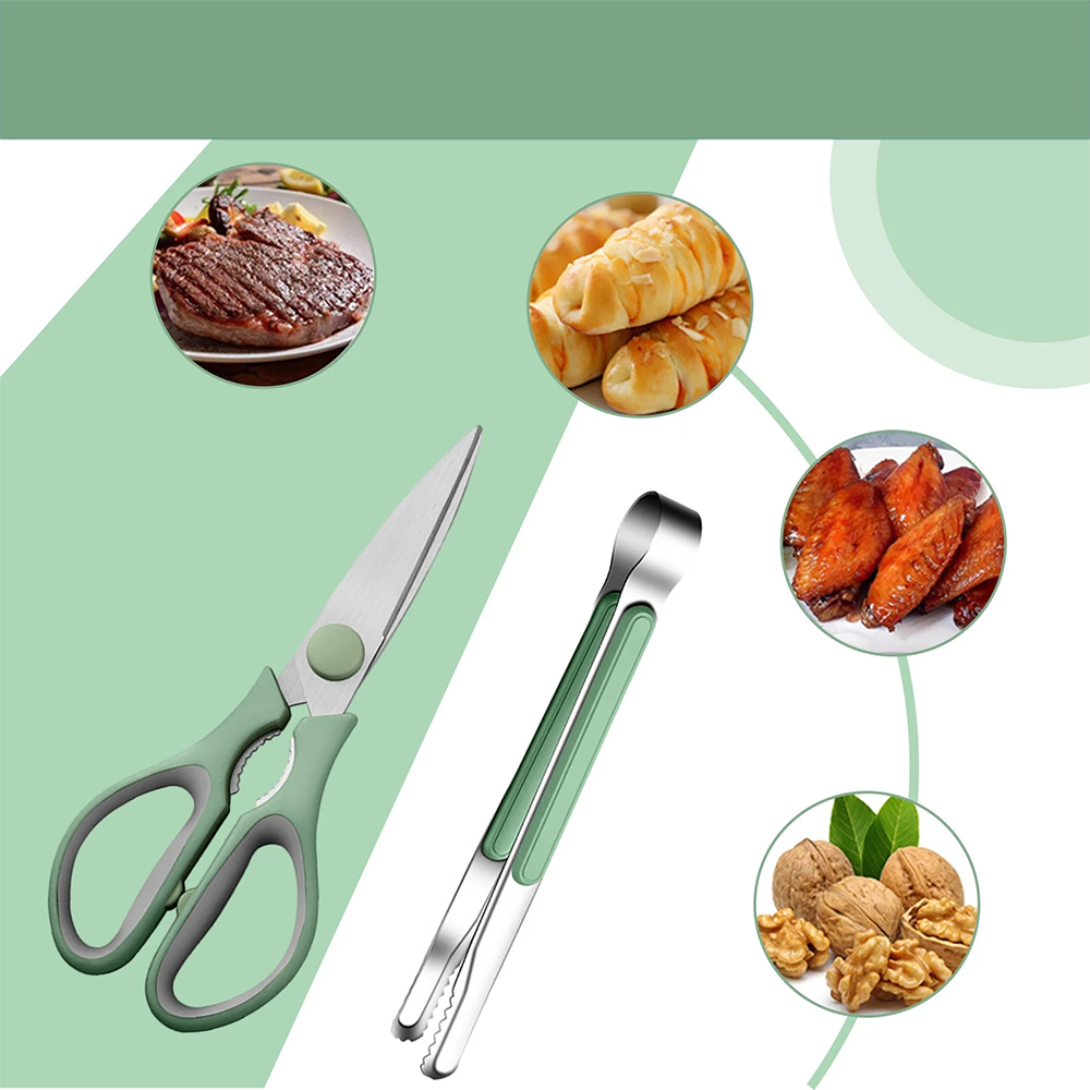 Forbici da Cucina Multifunzionali con Pinza Inclusa