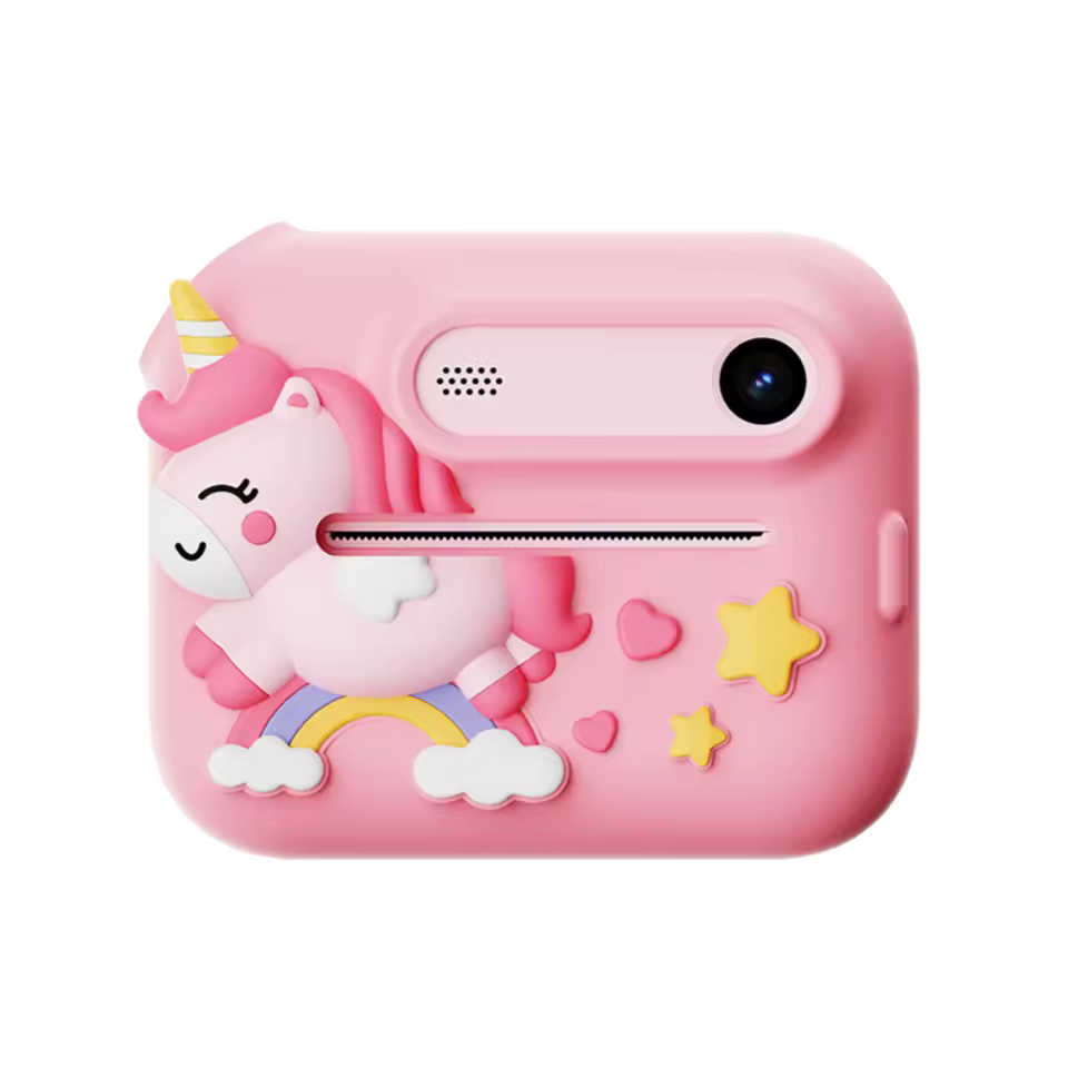 Fotocamera e stampante digitale unicorno per bambini