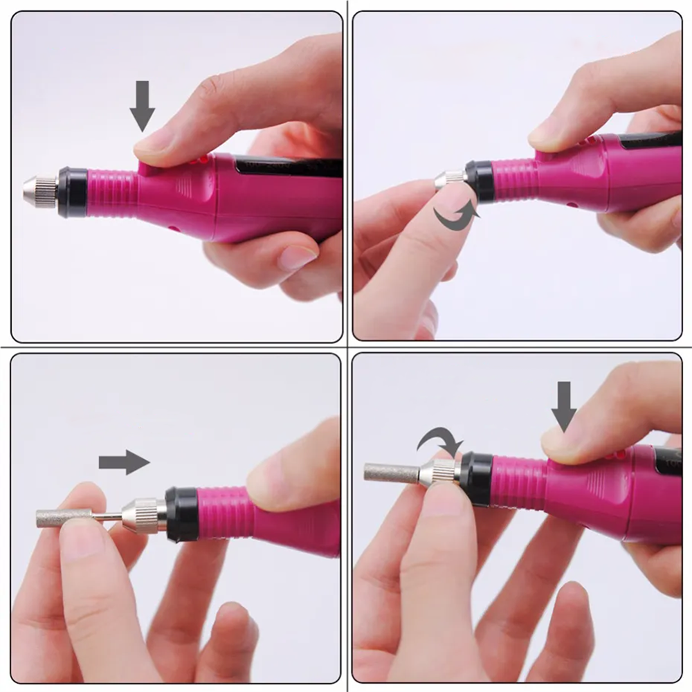 Kit Elettrico per Manicure e Pedicure con Punte Intercambiabili